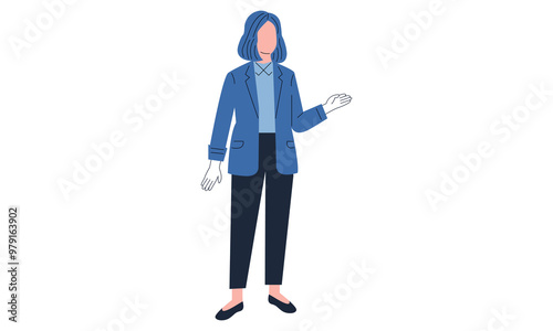 Business woman cartoon style Premium Vector