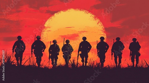 Vietnam War Veterans Day background vector illustration .generative ai
