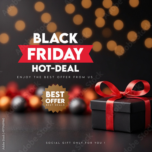 Black friday november event sale discount offer promotion shopping advertisement advertising gift card gift box special discount price flier paper shop business gold present black friday background