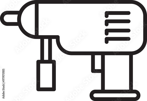 Electric Drill Line Icon