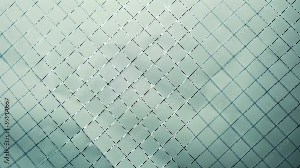 Minimalist pastel green tile pattern with diagonal grid lines Minimalist pastel green tile pattern with diagonal grid lines