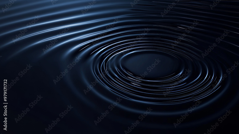 Abstract banner with water rings and ripples on dark blue background. Modern design. Abstract banner with water rings and ripples on dark blue background. Modern design.