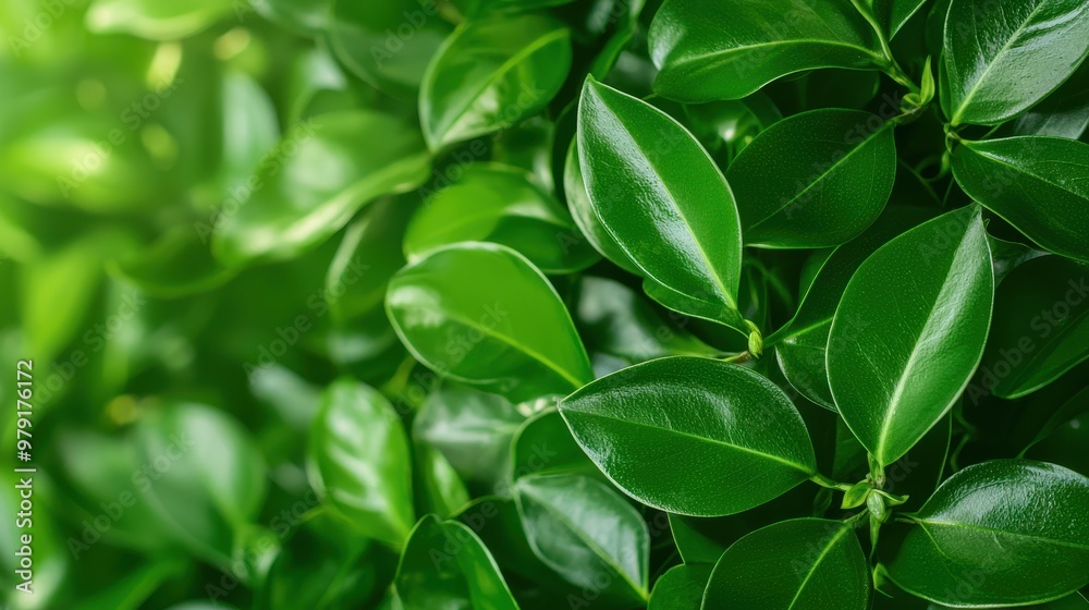 Lush Green Leaves Close Up Texture Background Lush Green Leaves Close Up Texture Background