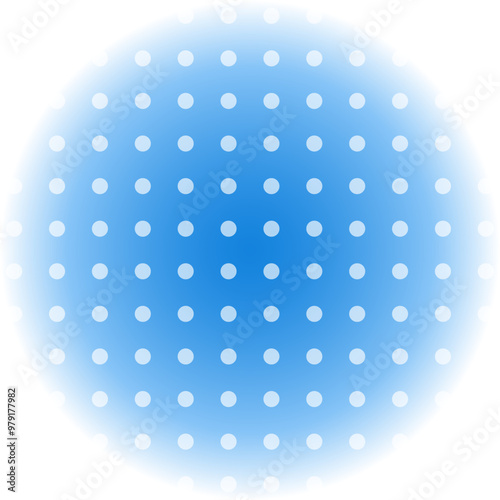 Abstract blue background with white parallel dots. Vector illustration. Wallpaper, banner.