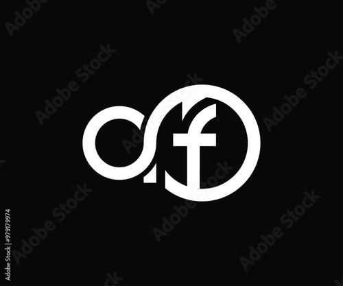 initial letter af logo template design