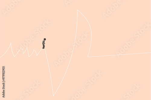 stick man businessman jumping