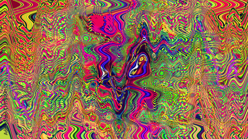 A stunning abstract design showcases a captivating mix of swirling colors and patterns that evoke a sense of movement and energy, drawing the viewer in with its vibrancy