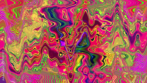 An intricate display of swirls and colors forms an abstract design full of vibrant energy, captivating viewers with its lively patterns and dynamic textures