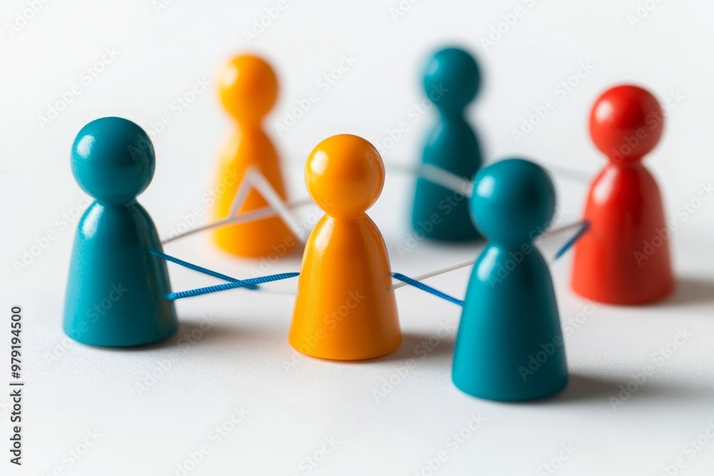 right 3 people is connect each other freely and the right 3 people is in a circle , show a simple transfer button in the middle. right 3 people is connect each other freely and the right 3 people is in a circle , show a simple transfer button in the middle.