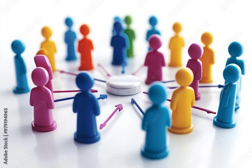 right 3 people is connect each other freely and the right 3 people is in a circle , show a simple transfer button in the middle. right 3 people is connect each other freely and the right 3 people is in a circle , show a simple transfer button in the middle.