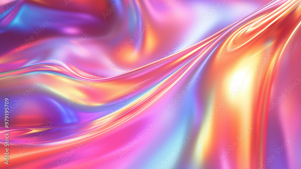 Glossy Iridescent Satin Fabric Glossy Iridescent Satin Fabric