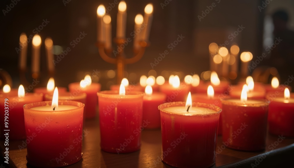 Elegant candlelight setting perfect for a romantic evening Elegant candlelight setting perfect for a romantic evening