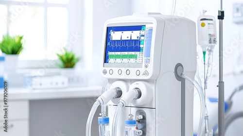 Wallpaper Mural a modern oxygen therapy equipment in a hospital room Torontodigital.ca