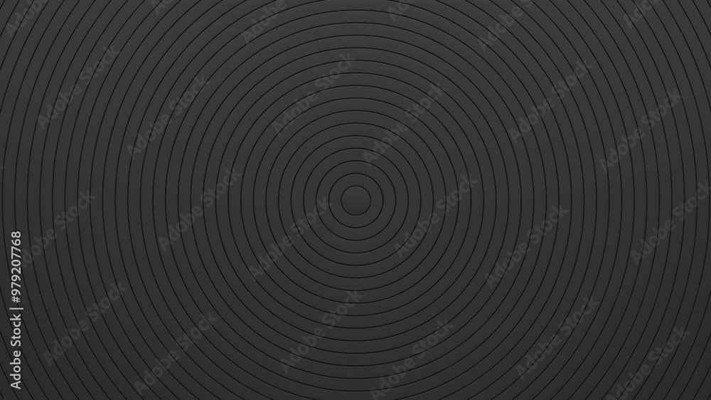 Top view on circular blinds oscillation with color waves. Minimal clean corporate background. 3D rings wavy loop motion. Abstract 3d animation render Top view on circular blinds oscillation with color waves. Minimal clean corporate background. 3D rings wavy loop motion. Abstract 3d animation render