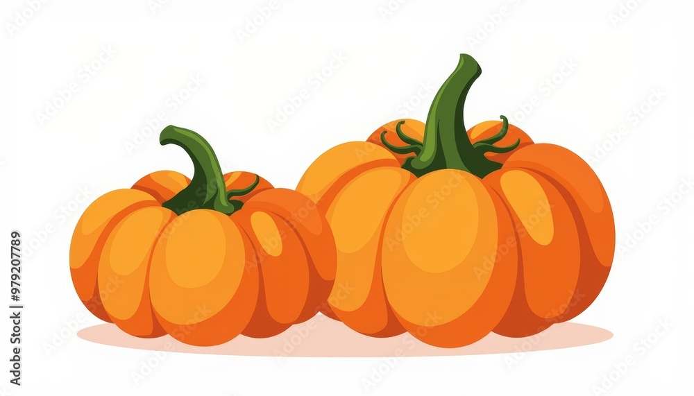 Obraz premium Vibrant pumpkins perfect for fall