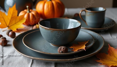  Autumns cozy charm on a table setting