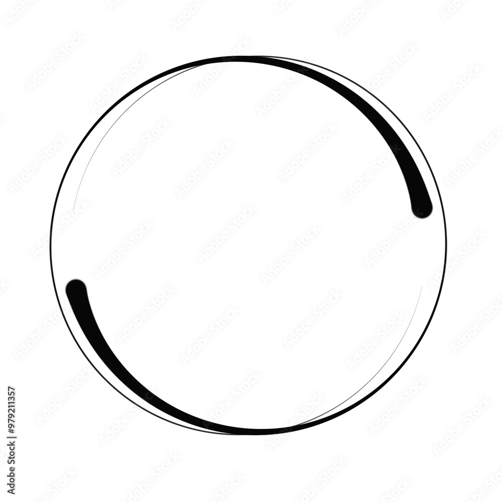 Black circle frame. Black circle frame.