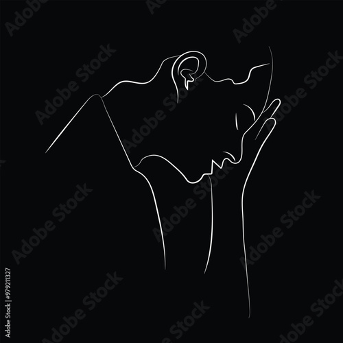 Conceptual line drawing of regret