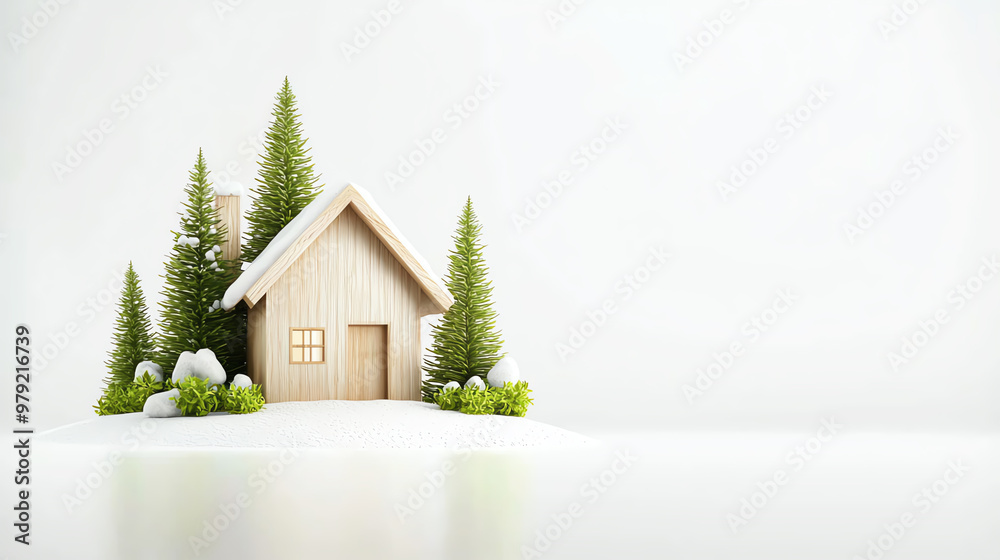 A charming wooden house surrounded by green trees, creating a serene and peaceful environment. Perfect for nature-themed designs. A charming wooden house surrounded by green trees, creating a serene and peaceful environment. Perfect for nature-themed designs.