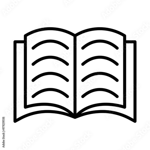 Book line icon