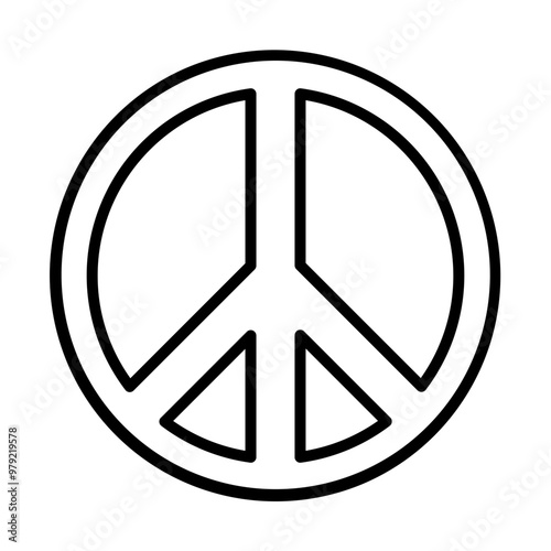 Peace line icon