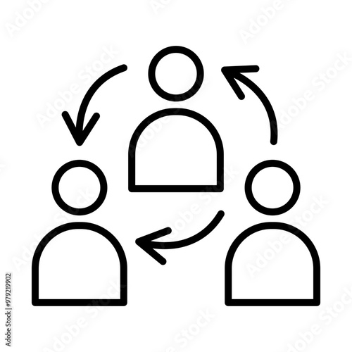 Collaboration line icon