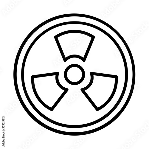 Nuclear line icon