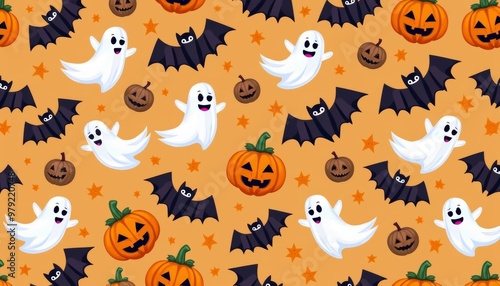  Halloween fun with ghosts bats and pumpkins