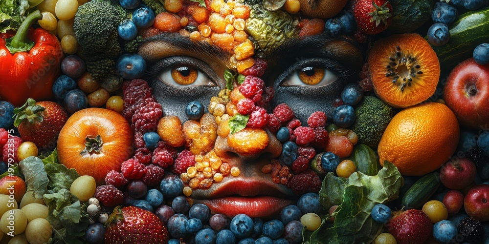 A magical city where every piece of produce walks around with animated eyes and personality A magical city where every piece of produce walks around with animated eyes and personality