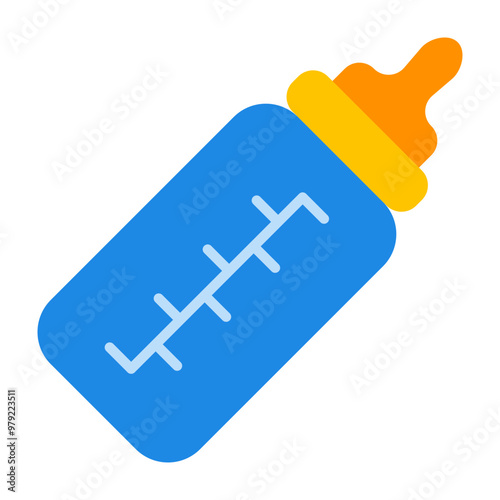 Baby Bottle Vector Flat Icon Design