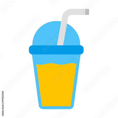 Juice Vector Flat Icon Design