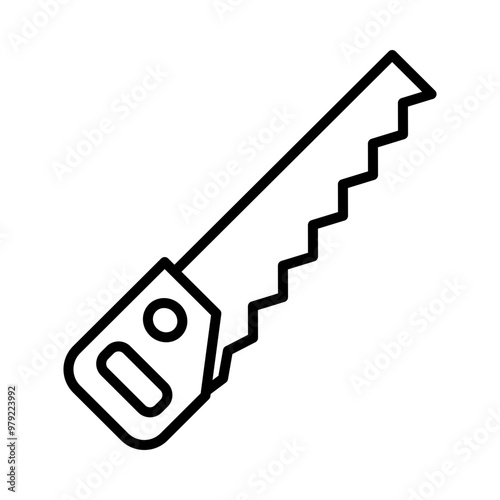 Handsaw line icon