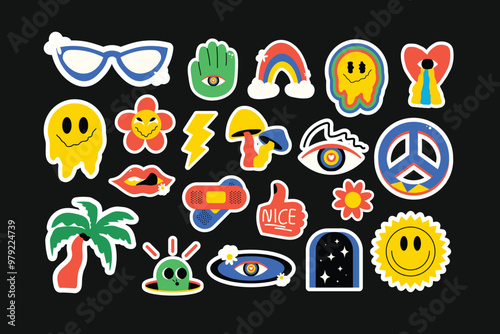 Groovy Illustration Set