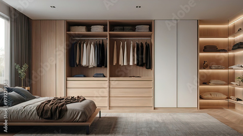 built-in wardrobe for bedroom, the most optimal bedroom design