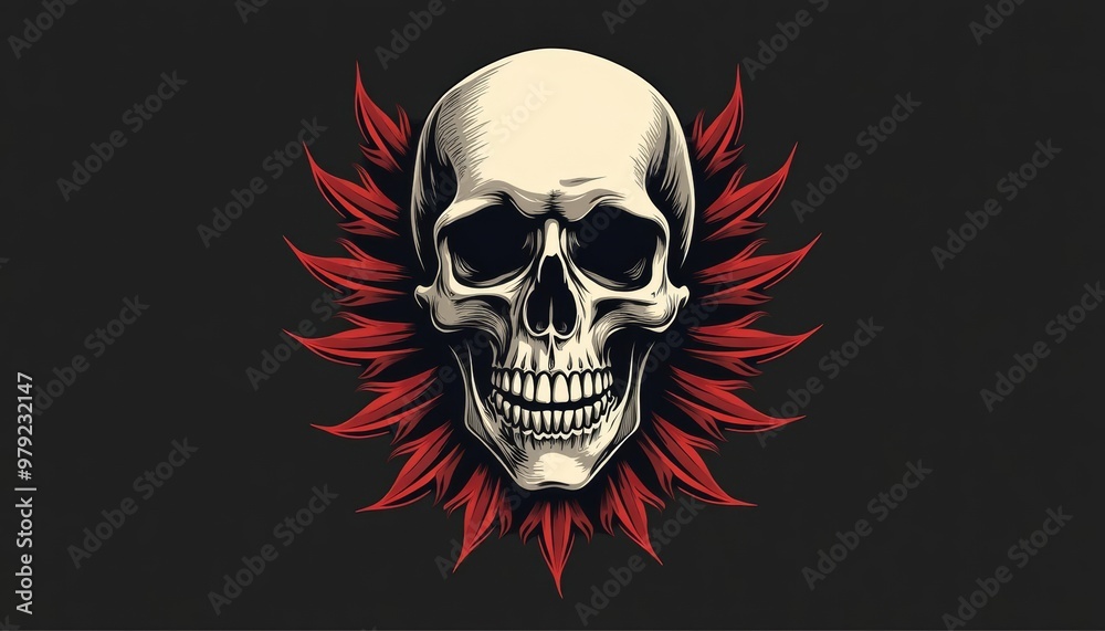  Fiery Skull  A Symbol of Rebellion and Power