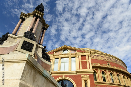 Royal Albert hall, Kensington, London, England, U.K. Famous music hall in the city on a sunny day.