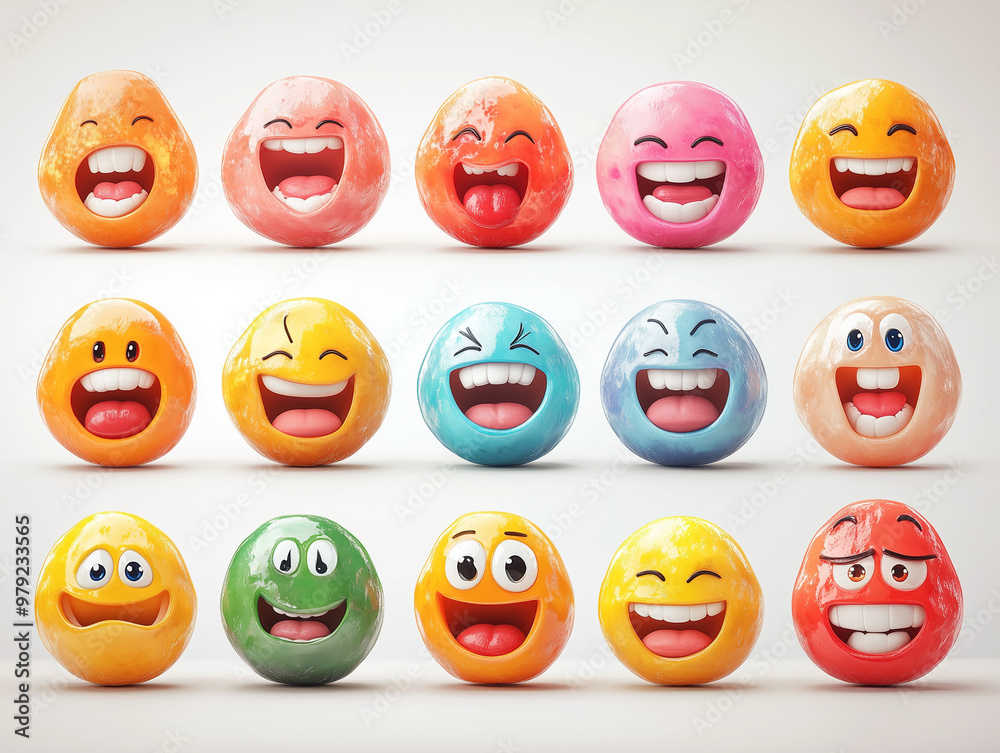 smiley, gesicht, icon, lächeln, emoticon, vektor, anpassen, ausdruck ...