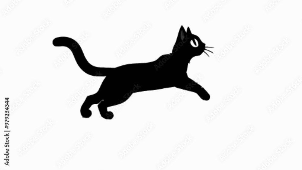 Black cat jumping against green screen Black cat jumping against green screen