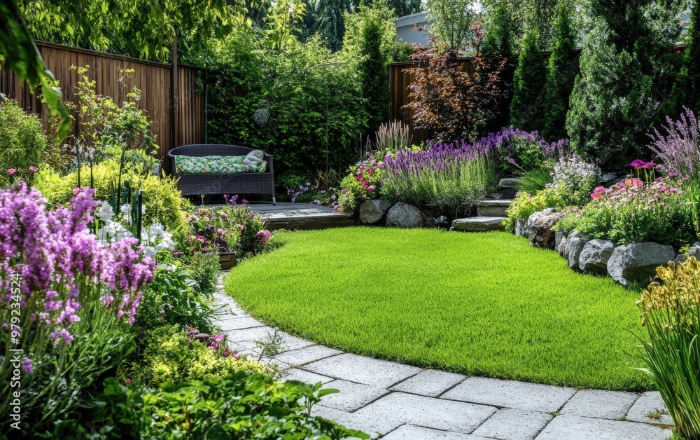 Obraz premium clean and beauty backyard 