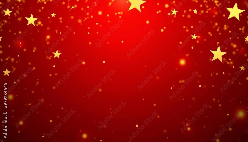  Celebratory sparkle with vibrant red and gold stars