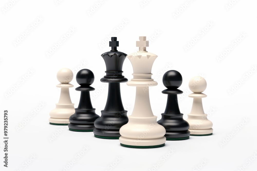 Chess game white background intelligence. Chess game white background intelligence.