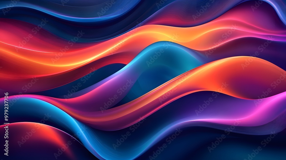 Abstract Wavy Background with Vibrant Colors