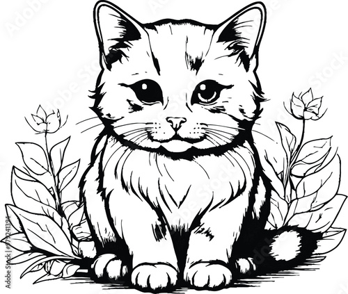 If you work hard you will shine in life Ai vector design inspirational quotes cat design.