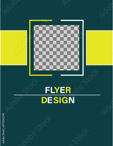 Poster cover book design template with space for photo background, Use for annual report, proposal, portfolio, brochure, flyer, leaflet, catalog, magazine, booklet, Vector template in A4 layout.