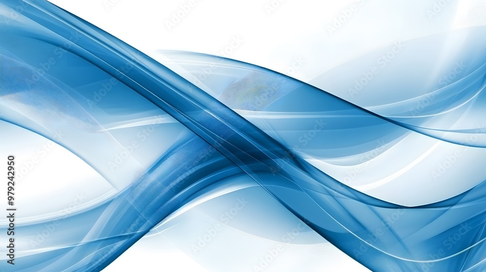Fototapeta premium Abstract Blue Wave Background Modern Design Element