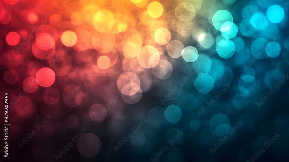 Abstract Bokeh Background with Red Orange and Blue Lights Abstract Bokeh Background with Red Orange and Blue Lights
