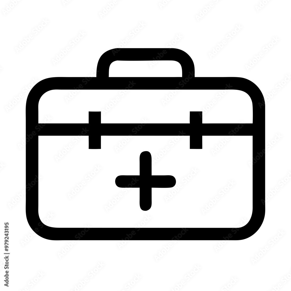 First aid kit vector icon, minimalist design, health and emergency concept, with copy space, icon on transparent background, mental health theme First aid kit vector icon, minimalist design, health and emergency concept, with copy space, icon on transparent background, mental health theme
