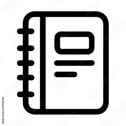 Vector icon of journaling, minimalist style, personal reflection and self-expression concept, icon on transparent background, mental health theme