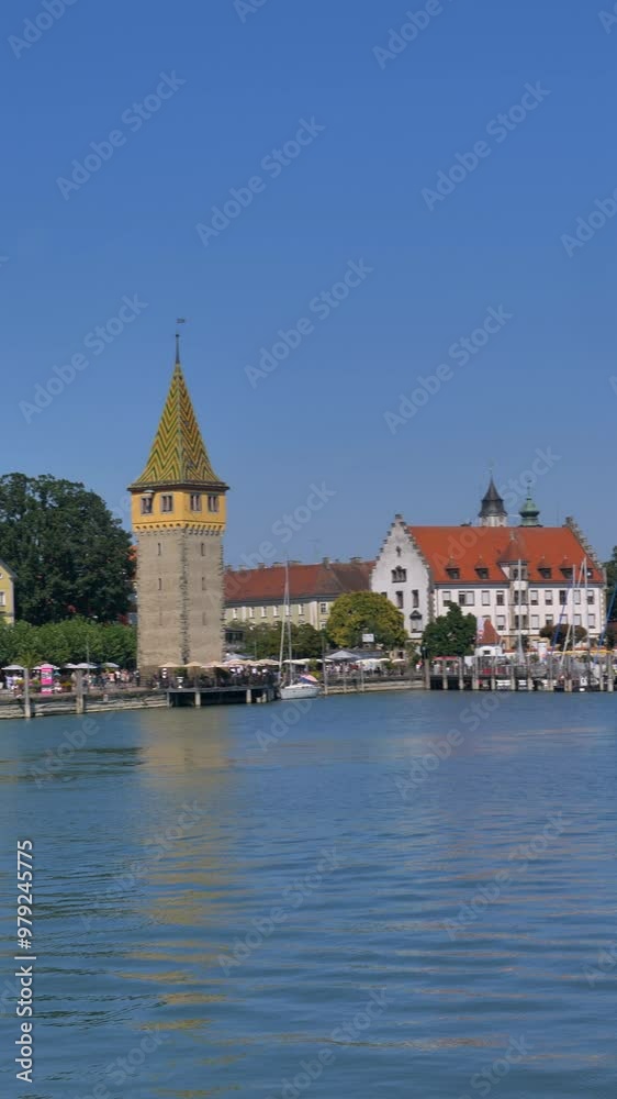 Blick über den Hafen in Lindau am Bodensee, Schwaben, Bayern, Deutschland, Europa Blick über den Hafen in Lindau am Bodensee, Schwaben, Bayern, Deutschland, Europa