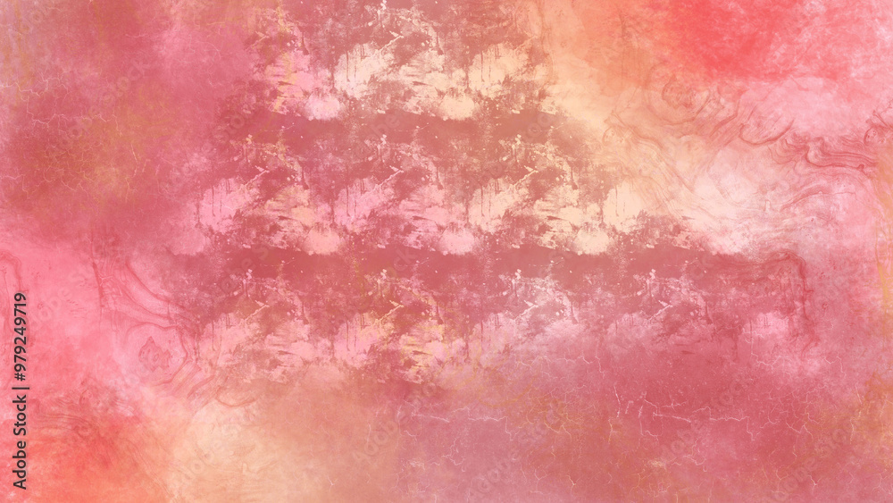 A vibrant and abstract watercolor painting dominated by shades of pink and red. The texture is rough and textured, resembling weathered stone or a natural landscape. A vibrant and abstract watercolor painting dominated by shades of pink and red. The texture is rough and textured, resembling weathered stone or a natural landscape.
